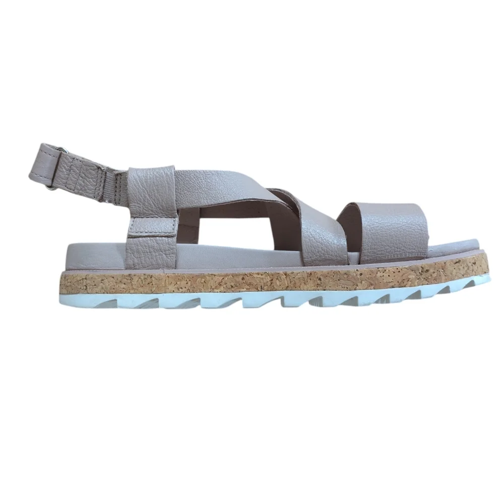 Sorel Roaming Criss Cross Sandals Mauve Leather Size 7.5 - Picture 5 of 12